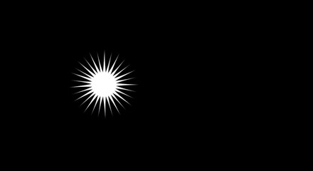Aufkleber - A white sun is shining brightly in the dark sky
