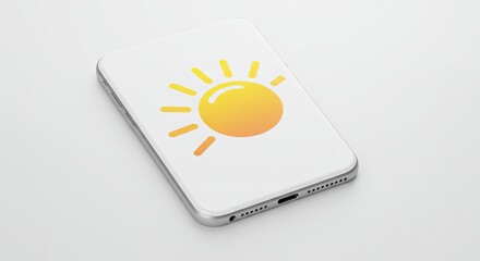 Poster - A phone with a sun on it