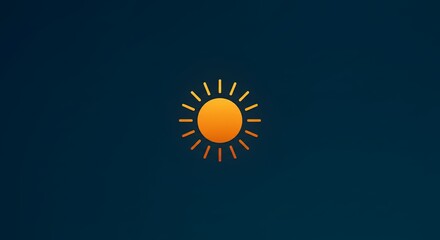 Poster - A sun is shown in the center of a blue background