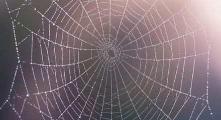 Poster - A spider web with a spider in the center