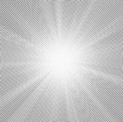 Poster - Transparent PNG available Halftone gradient sun rays pattern. Abstract halftone vector dots background. monochrome dots pattern. Vector background in comic book style with sunburst rays and halftone. 