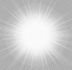 Poster - Transparent PNG available Halftone gradient sun rays pattern. Abstract halftone vector dots background. monochrome dots pattern. Vector background in comic book style with sunburst rays and halftone. 