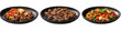 © Fahry - Three dishes of stir-fried beef and peppers