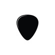 © Engineer Jahid - Simple Black Guitar Pick Silhouette Illustration on a White Background Music Accessory