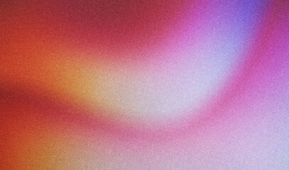Poster - Color gradient dark grainy background, red orange yellow vibrant abstract on black, noise texture effect