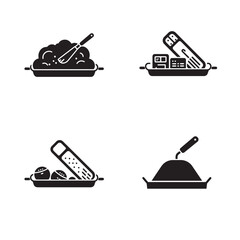 Poster - Culinary icons depicting cooking processes food preparation and essential kitchen tools