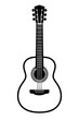 © Mr. Designer - Classic Black and White Acoustic Guitar Vector Icon - Ideal for Music, Hobbies, and Entertainment Designs