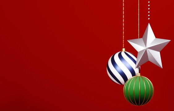 3D素材_クリスマスオーナメント