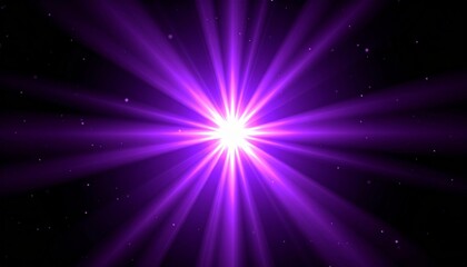 Wall Mural - bright glowing pink and blue stars burst in a shiny abstract space design