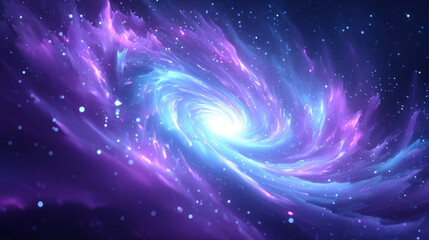 Wall Mural - Colorful Spiral Galaxy in Deep Space