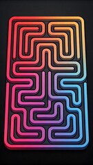 abstract colorful maze pattern design background