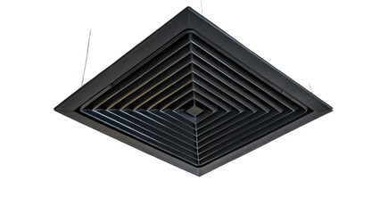 Aufkleber - Modern square ceiling air vent diffuser isolated on transparent background, providing efficient airflow and climate control in a contemporary architectural setting
