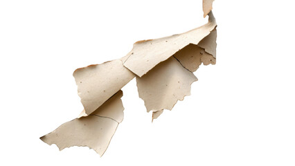 Poster - Peeling paint with cracked edges creating a textured surface, isolated on a transparent background, adds a touch of grunge and decay to any design project