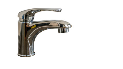 Aufkleber - Modern chrome faucet isolated on transparent background, ready to be incorporated into various design projects, offering versatility and a touch of elegance
