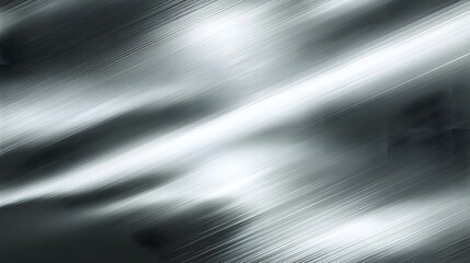Fototapete - Captivating abstract composition featuring a smooth metallic backdrop with dynamic blurry white streaks evoking a futuristic industrial aesthetic