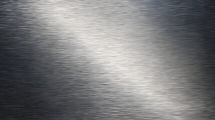 Fototapete - Smooth brushed metallic surface with a muted reflective glare across the silver gray stainless steel texture