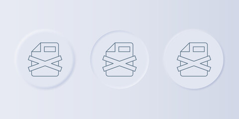 Aufkleber - Grey Delete file document icon isolated on grey background. Rejected document icon. Cross on paper. Set icons in square buttons. Vector