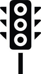 Poster - Minimalist red stop signal icon design vector illustration traffic control concept