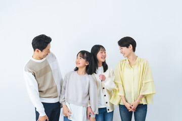 Poster - 幸せそうに笑う女の子家族