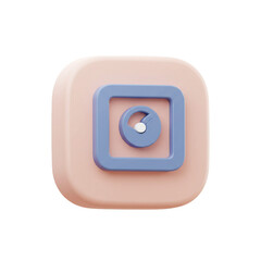 Leinwandbilder - A stylized 3D camera icon, perfect for design and application user interfaces in digital media