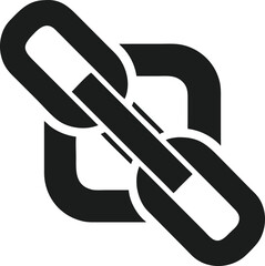 Aufkleber - Blockchain transaction denied design representing a red chain link and failure