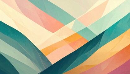 Poster - Abstract colorful geometric patterns digital art contemporary design modern aesthetic vibrant palette