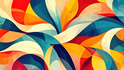 Poster - Dynamic colorful abstract art design digital artwork vibrant patterns contemporary style close-up view artistic concept