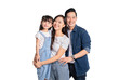 © STOCK88PHOTOGRAPHER - portrait of a happy asian family posing on a PNG  background