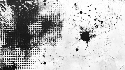Poster - Grunge Halftone Paper Overlay Stock Illustration