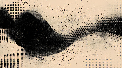 Poster - Grunge Halftone Paper Overlay Stock Illustration