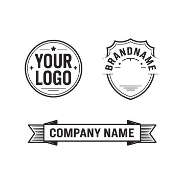Unique badge logo Modern and minimalist vector and abstract logo