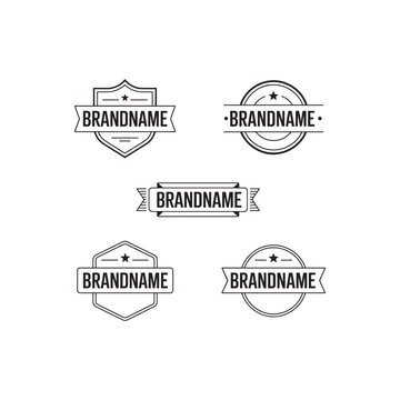 Unique badge logo Modern and minimalist vector and abstract logo