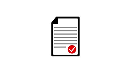 Poster - Simple document illustration on white background digital presentation of a business paper outline for explanations
