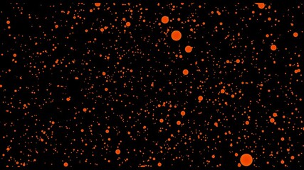 Poster - Abstract orange dots on black background seamlessly animated visuals for creative graphic design projects
