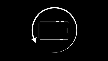 Poster - Rotate your smartphone screen. Flip the phone for better viewing. Screen rotation animation for mobile devices.