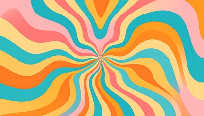 Poster - retro groovy background 60s-70s. Abstract colorful wavy background. vintage psychedelic background for posters and postcards. backgrounds, no people, photography, color image, copy space, abstract, 