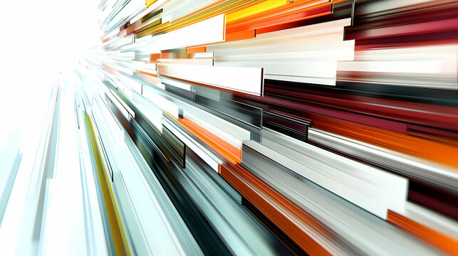 Abstract Geometric Design With Multicolored Lines