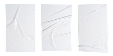 Poster - Set of white stickers sticky notes, Copy space for text preview sign tags labels elements design, isolated on white background, png