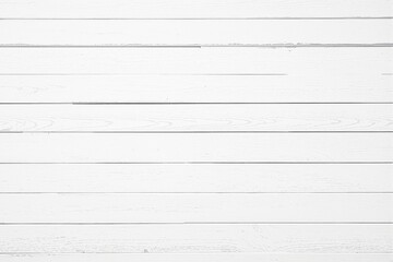 Poster - White wooden plank background with subtle wood texture.