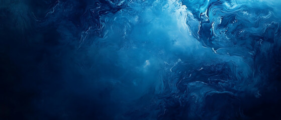 Poster - Blue background with a navy blue gradient and texture for design, banner, or wallpaper. 