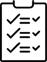 Poster - Checklist clipboard icon vector illustration for task management and project planning design asset