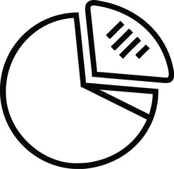 Poster - Pie chart graph data analysis vector illustration for business statistics and presentation use