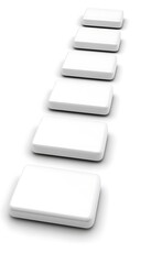 Poster - Minimalist White Blocks Formed in a Sequential Warm Ambient Light