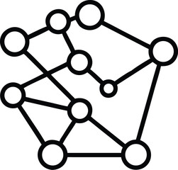 Fototapete - Network graph illustration representing connection nodes data structure and social network analysis concept