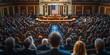 © bborriss - Politicians and journalists attending meeting in us senate congress