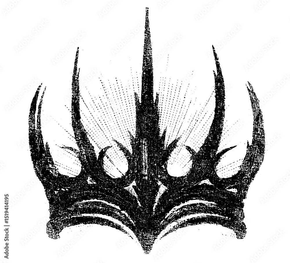 gothic crown drawing