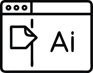 Fototapete - Download adobe illustrator ai file vector icon for graphic design and web development projects online