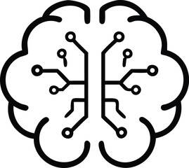 Poster - Artificial intelligence brain icon vector design for ai technology and machine learning concept use 94