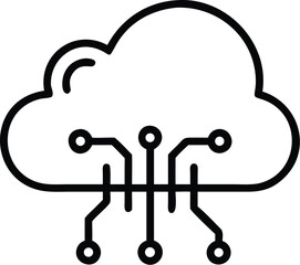 Fototapete - Cloud computing technology icon vector illustration for data storage and network solutions design