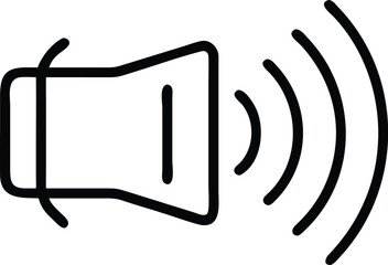 Poster - Vector graphic of sound icon for audio volume control and notification settings adjustment design